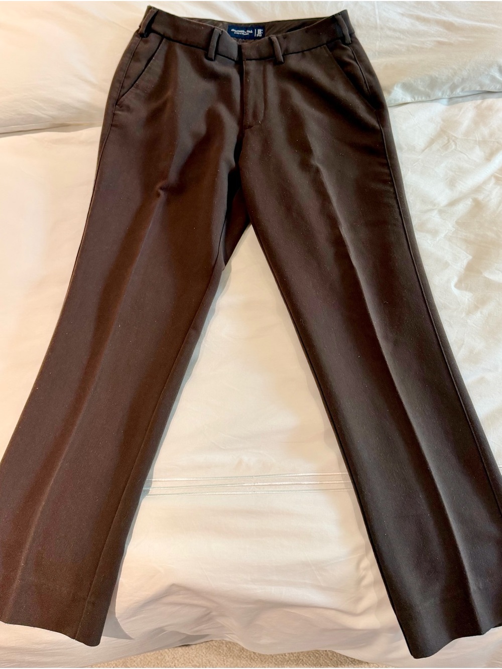 Men's Brown Dress Pants - Atheltic Straight Fixed Waist Pant